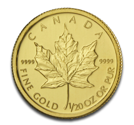 [10413] Maple Leaf 1/20oz Gold Coin 2011