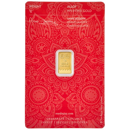 [30050] 1g Gold Bar Royal Mint Henna