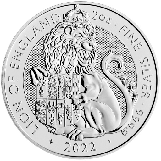 [209213] Tudor Beasts Lion of England Coin 2oz Silver Coin 2022 margin scheme