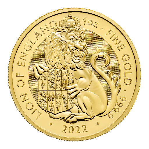 [109294] Tudor Beasts Lion 1oz Gold Coin 2022