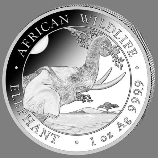 [23127] Somalia Elephant 1oz Silver Coin 2023 margin scheme