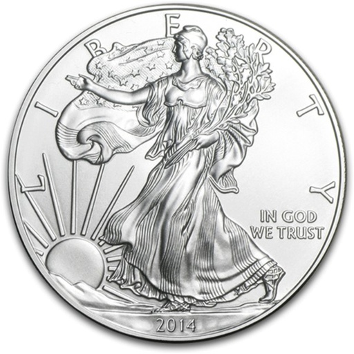 [21847] American Eagle 1oz Silver Coin different Years margin scheme