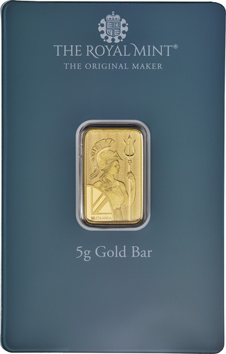 [30055] 5 Grams Gold bar Royal Mint Happy Birthday