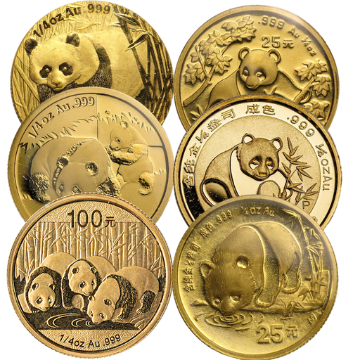 [10603] China Panda, 1/4oz Gold, mixed years