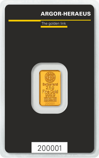 [30064] 2,5g Gold Bar Argor-Heraeus