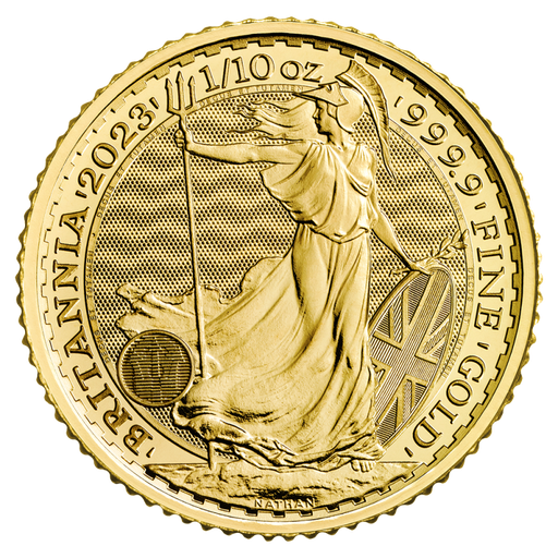 [109208] Britannia King Charles III 1/10oz Gold Coin 2023