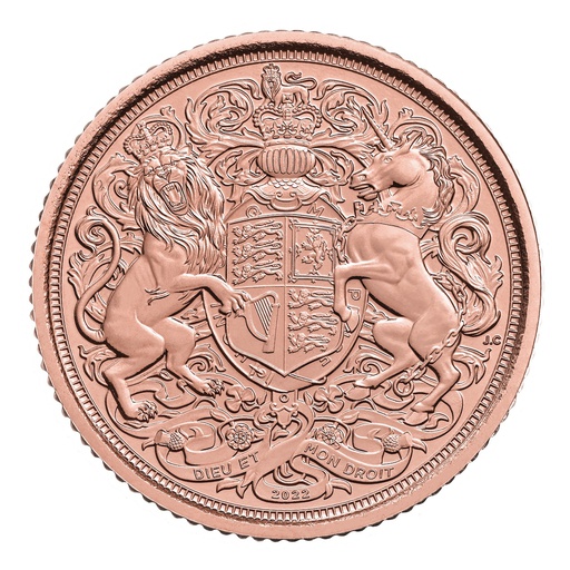 [109215] Memorial 1/2 Sovereign King Charles Gold Coin 2022
