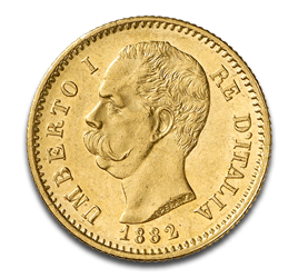 [11102] 20 Lire Umberto I. Gold Coin | 1879-1897 | Italy