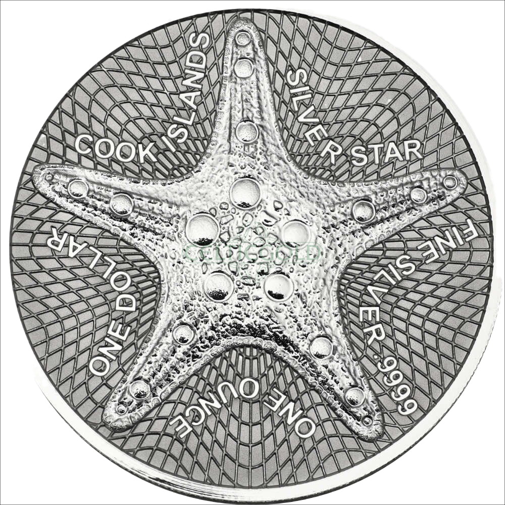 Cook Islands Silver Star 1oz Silver Coin 2021 margin scheme | CelticGold.eu