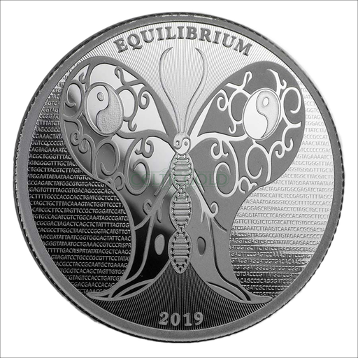 [24113] Tokelau Equilibrium 1oz Silver Coin 2019 margin scheme 