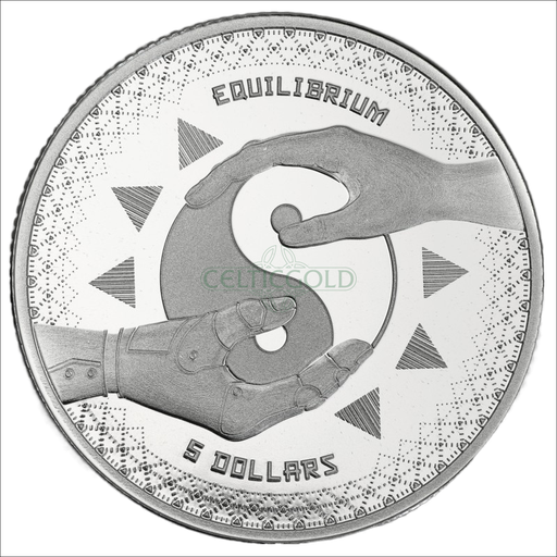[24114] Tokelau Equilibrium 1oz Silver Coin 2020 margin scheme 