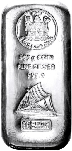 [22619] 500 Grams Silver Coinbar Fiji margin scheme