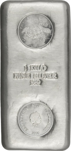 [22621] 1 kilo Silver Coin Bar Niue Turtle - margin scheme