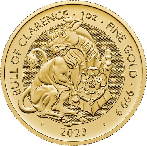 [109298] Tudor Beasts Bull of Clarence 1oz Gold Coin 2023