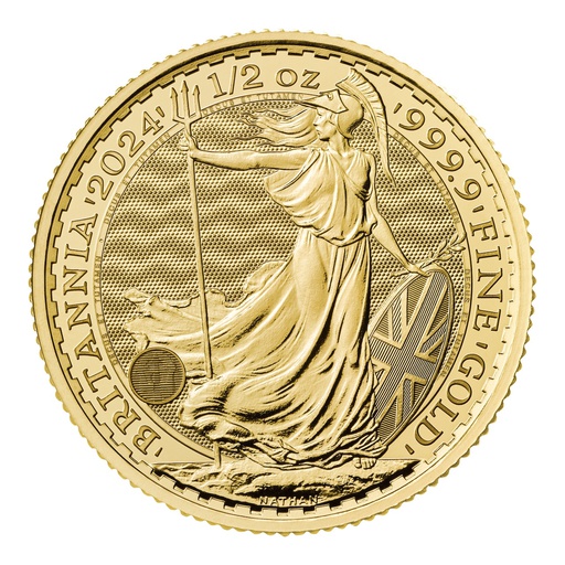[109220] Britannia Charles III 1/2oz Gold Coin 2024