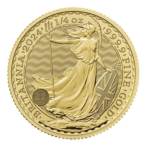 [109218] Britannia King Charles III 1/4oz Gold Coin 2024