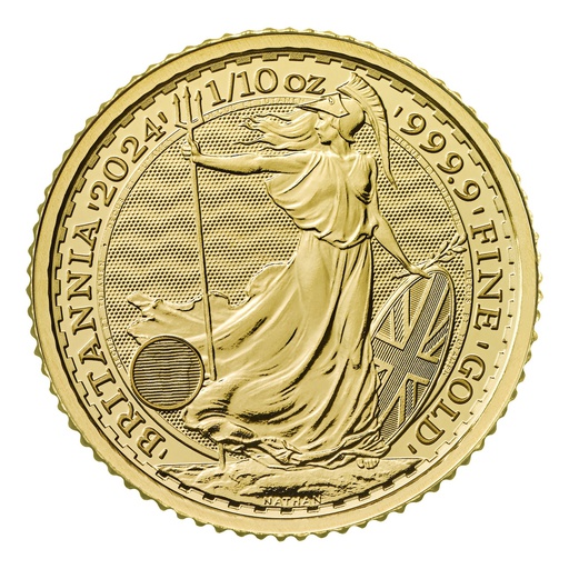 [109217] Britannia King Charles III 1/10oz Gold Coin 2023