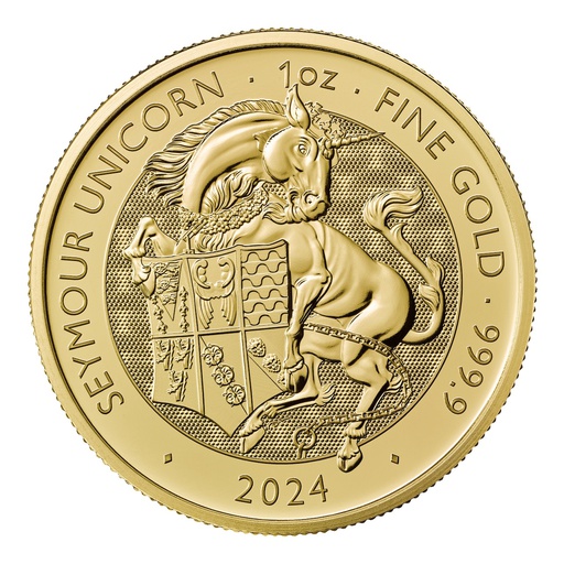 [109332] Tudor Beasts Seymour Unicorn 1oz Gold Coin 2024