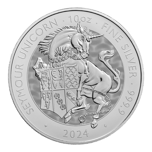 [209327] Tudor Beasts Seymour Unicorn  10oz Silver Coin 2024 margin scheme