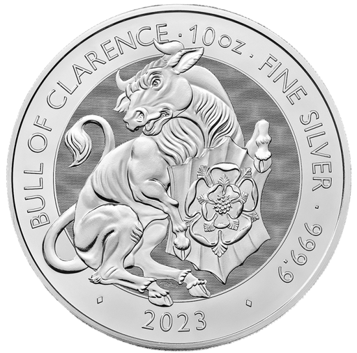[209333] Tudor Beasts The Bull of Clarence 10oz Silver Coin 2023 margin scheme