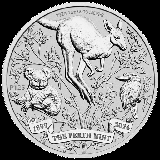 [201348] Perth Mint 125th Anniversary 1oz Silver Coin 2024 margin scheme