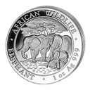 Somalia Elephant 1oz Silver Coin 2013 margin scheme