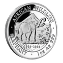 Somalia Elephant 1oz Silver Coin 2006 margin scheme