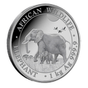 Somalia Elephant 1kg Silver Coin 2022 margin scheme