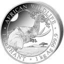 Somalia Elephant 1kg Silver Coin 2023 margin scheme