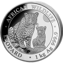 African Wildlife Leopard 1kg Silver Coin 2024 margin scheme