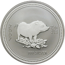 Lunar I Pig 1kg Silver Coin 2007 margin scheme