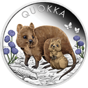 Australia Quokka 1oz silver coin 2022 coloured - Proof margin scheme