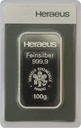 100 gram Silver Bar Heraeus