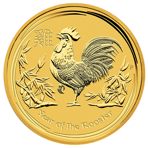 [101182] Lunar II Rooster 1/20oz Gold Coin 2017