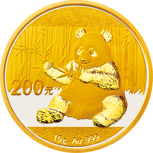 [10646] China Panda 15g Gold Coin 2017