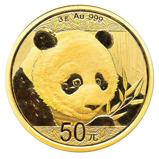 [10685] China Panda 3g Gold Coin 2018