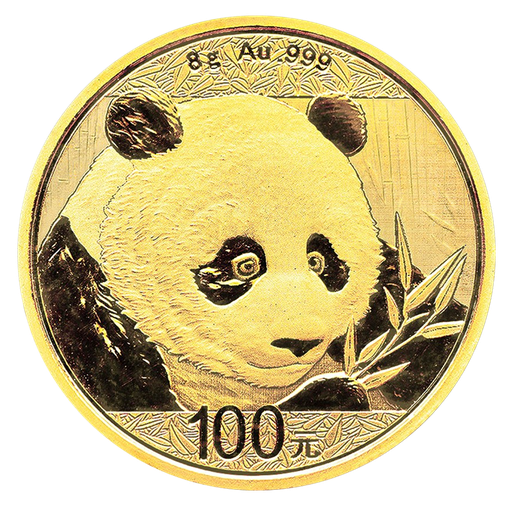 [10686] China Panda 8g Gold Coin 2018