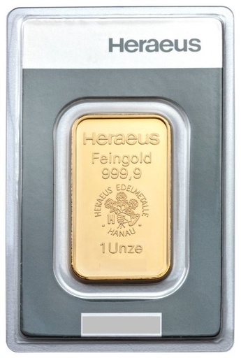 [30021] 1oz Gold Bar Heraeus Kinebar®