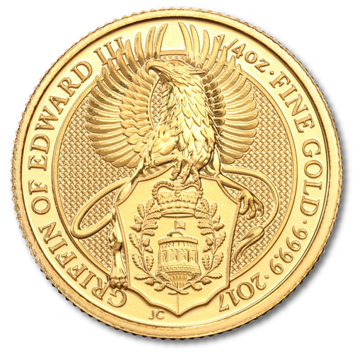 [109237] Queen's Beasts Griffin 1/4oz Gold Coin 2017