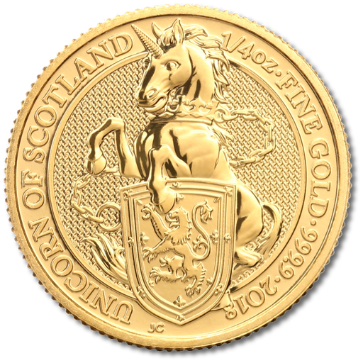 [109253] Queen's Beasts Unicorn 1/4oz Gold Coin 2018