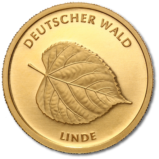 [108216] 20 Euro German Forest Linden Tree 1/8oz Gold (A)