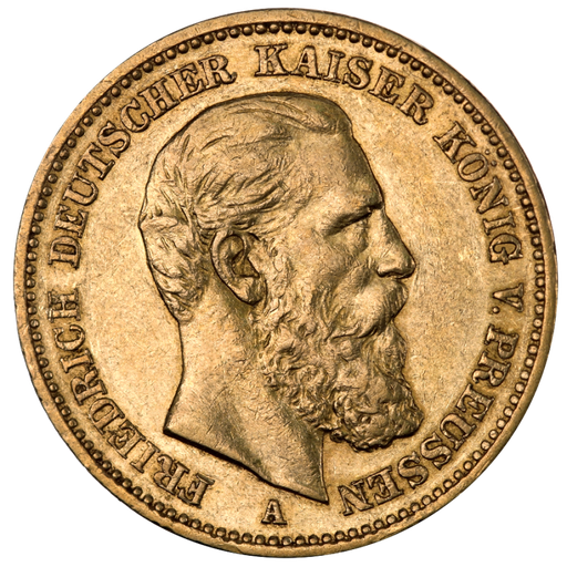 [10816] 20 Mark Emperor Friedrich III. Gold Coin | 1888 | Prussia
