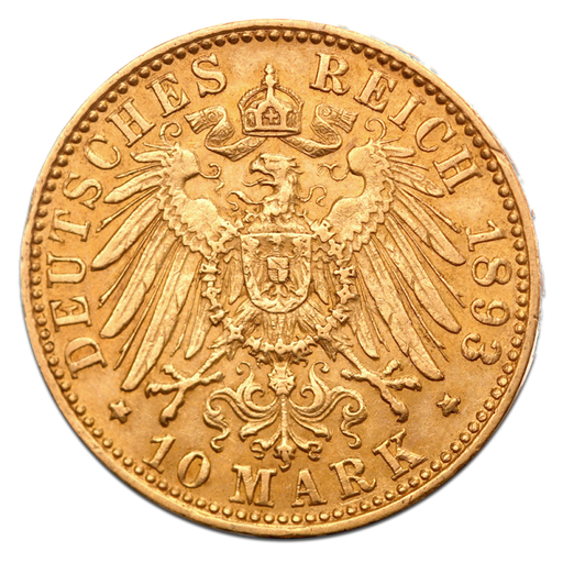 [10811] 10 Mark Hanseatic Town Hamburg Gold Coin | 1873-1913