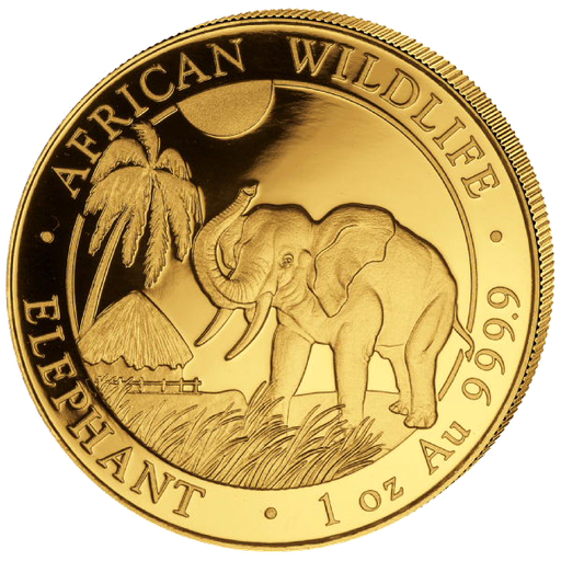 [13107] Somalia Elephant 1oz Gold Coin 2017