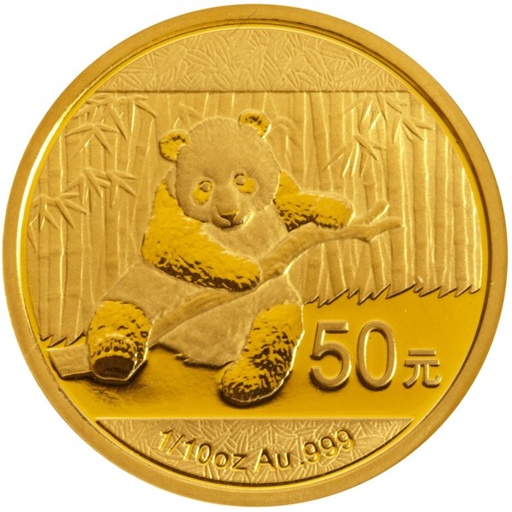 [10624] China Panda 1/10oz Gold Coin 2014