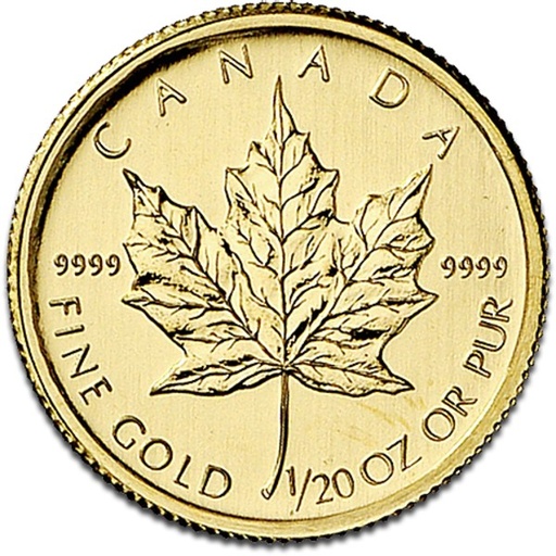 [10426] Maple Leaf 1/20oz Gold Coin different years