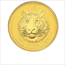 Lunar II Tiger 1/2oz Gold Coin 2010